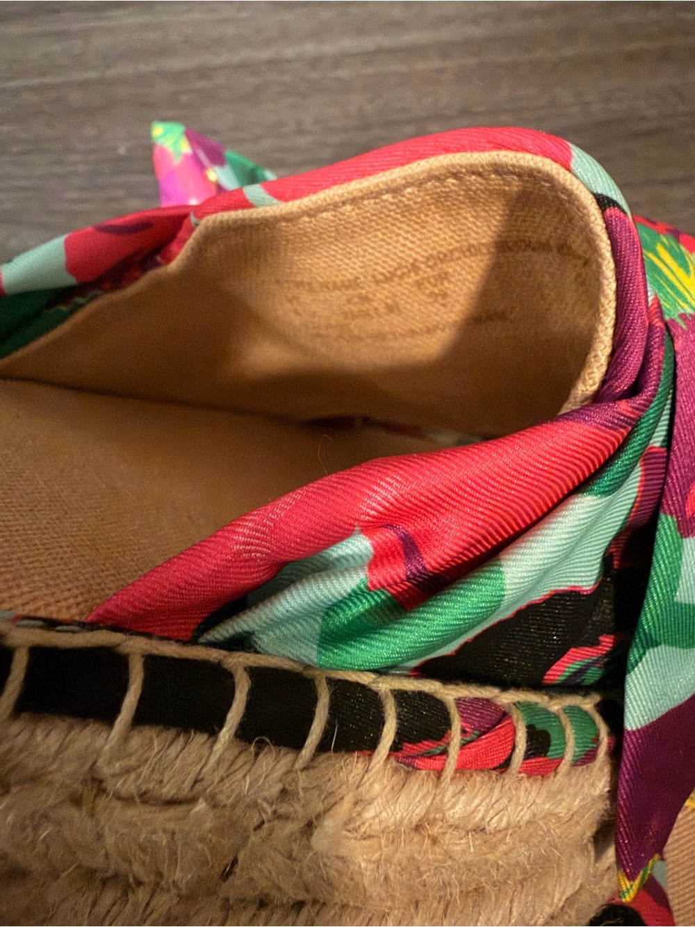NWOT Kate Spade New York Floral Bow Platform Espadrille Slides Size 8.5 - Picture 4 of 4